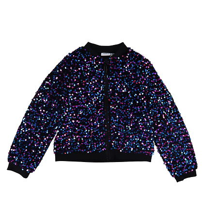 Name It Cardigan - NkfRunica - Blåck m. Palietter