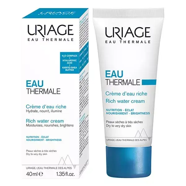 Creme hidratante nutritivo rico em água termal Uriage para pele seca 40ml