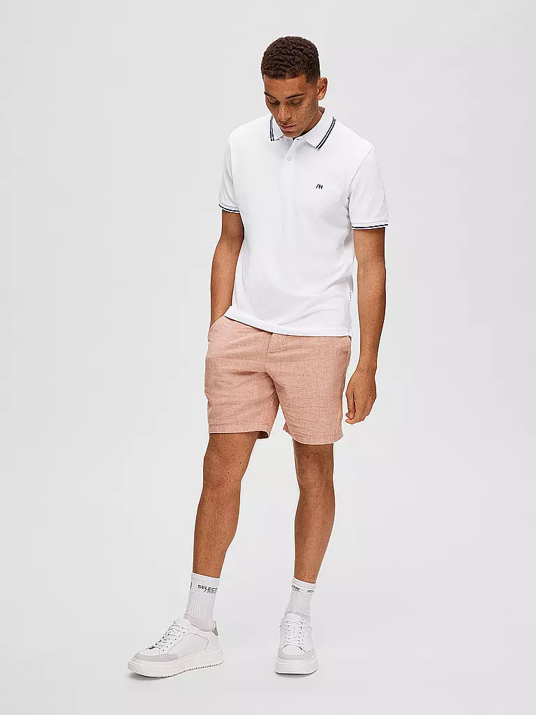 SELECTED Poloshirt SLHDANTE  weiss