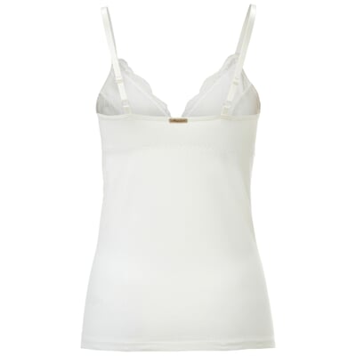 Damen-BH-Hemd mit Spitze, Creme