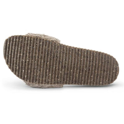 Damen-Pantolette Teddyplüsch, Taupe