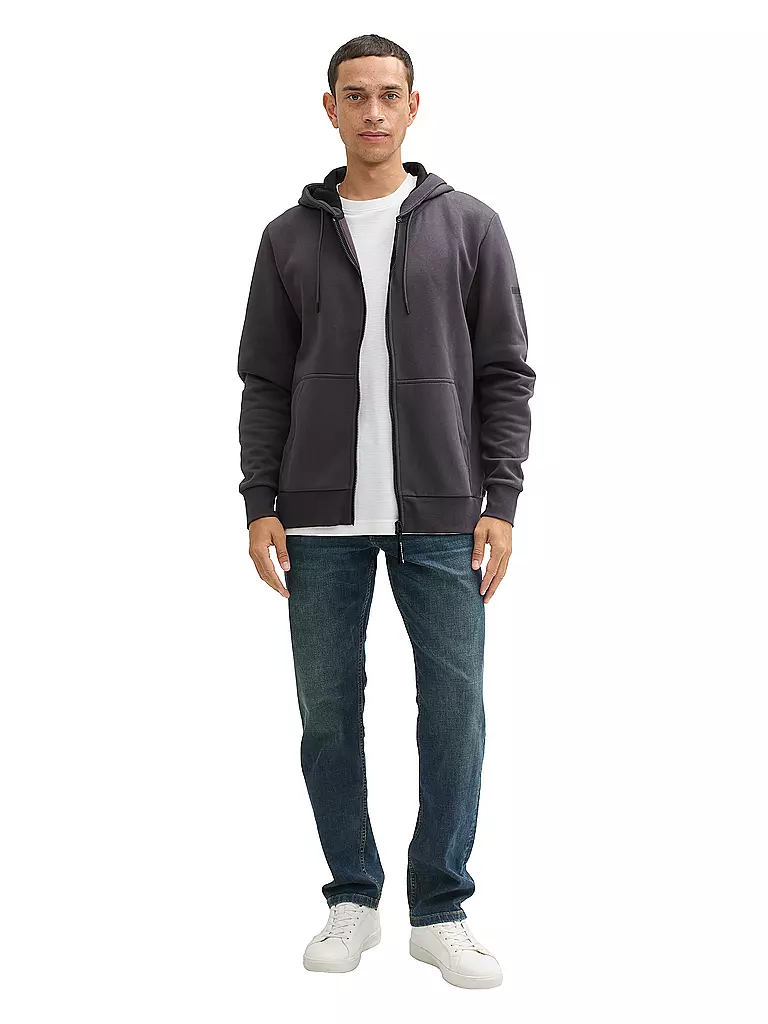 TOM TAILOR Sweatjacke grau