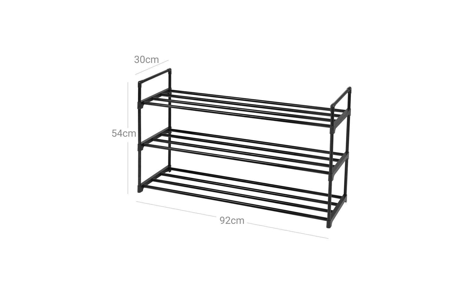 Schuhregal aus Metall 92 x 54 cm, SchwarzSchuhablage