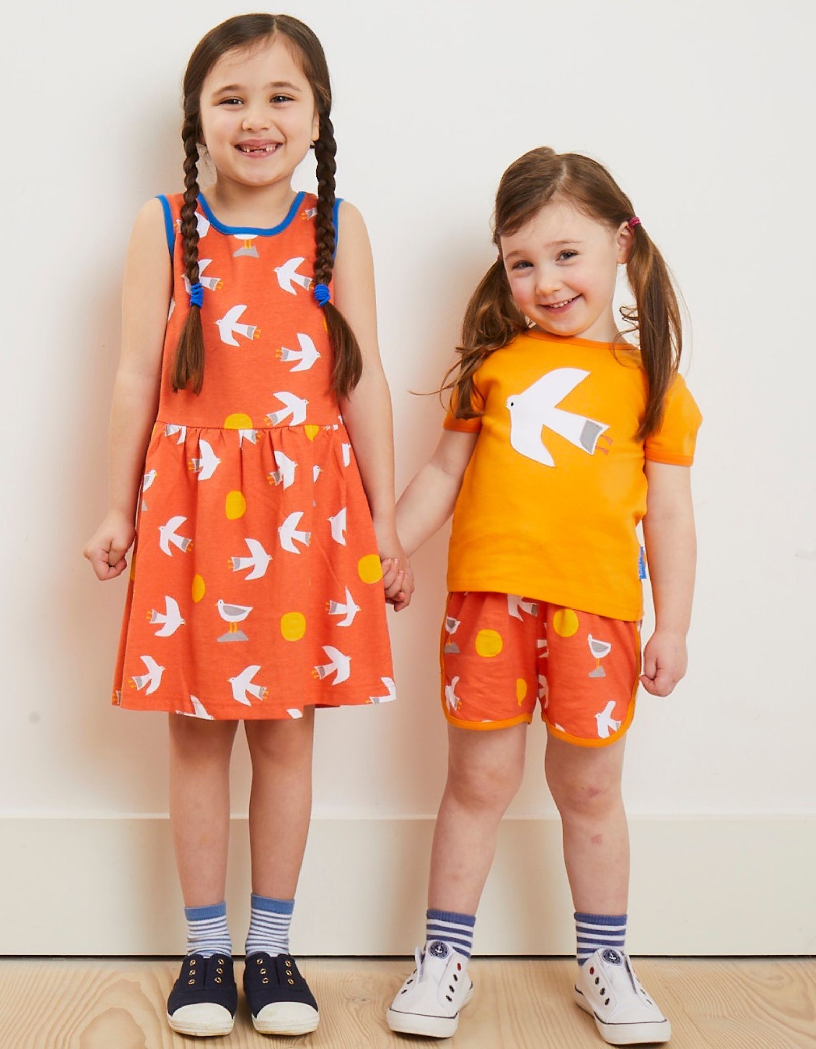 Toby Tiger Sommerkleid aus Bauwolle mit Möwen Aufdruck