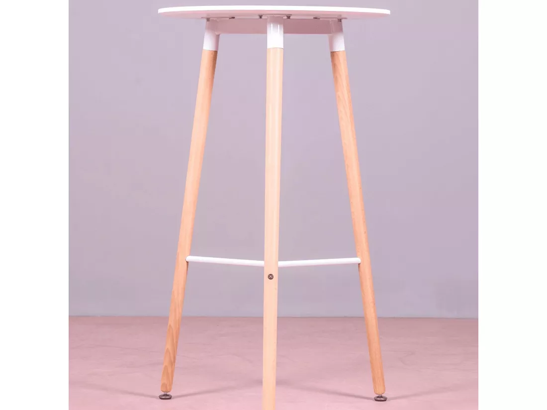 Table haute de style Nordic (102cm) - Palermo - Blanc