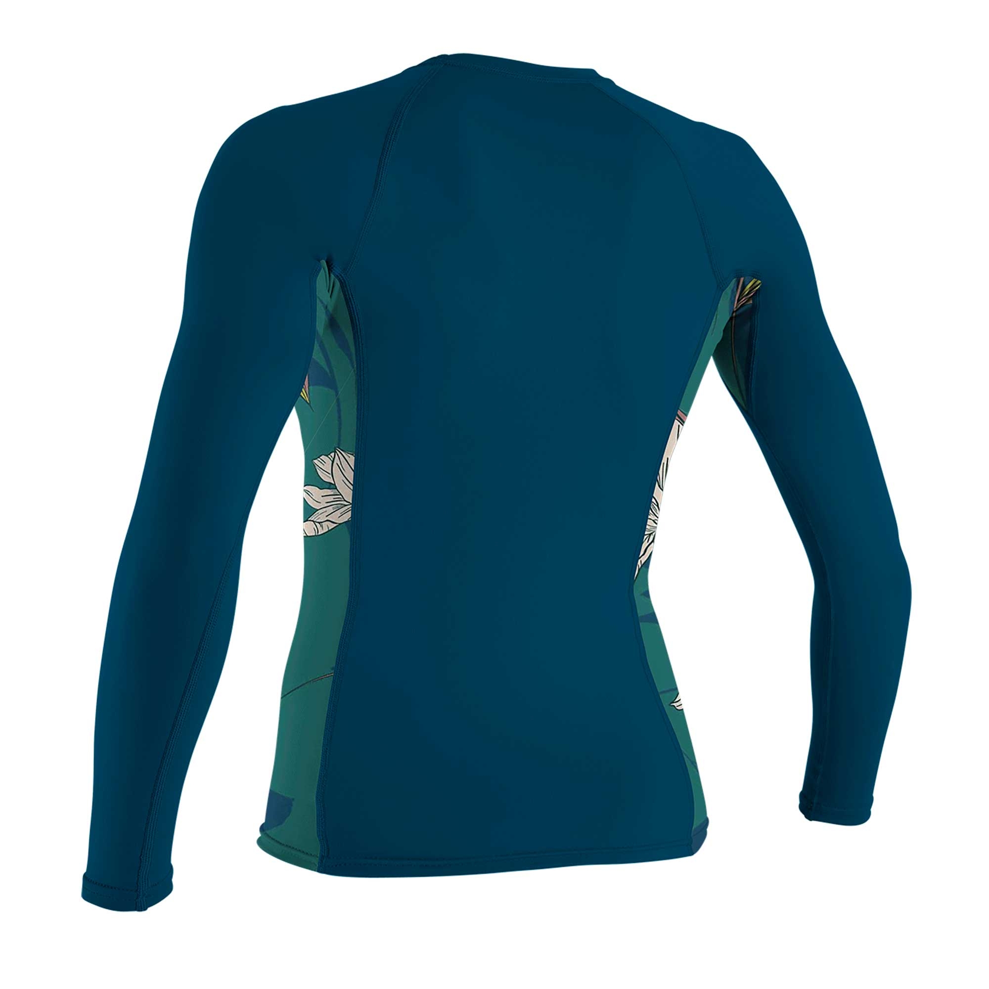 O'Neill Wms Side Print L/S Rash Guard BLACK/FLORA