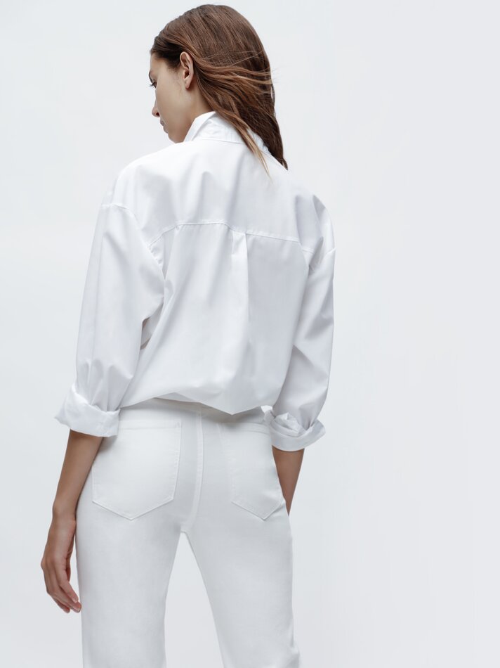 Calça jeans flare longa - Off White