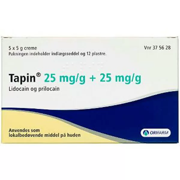 Tapin creme 5x5 g og 12 stk. Tapin plastre