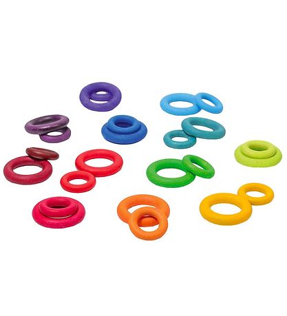 Grimms Tr?leget?j - Building Rings Rainbow