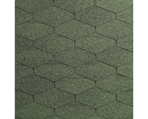 Bitumen driehoekige dakspanen, groen, verpakking = 2m²