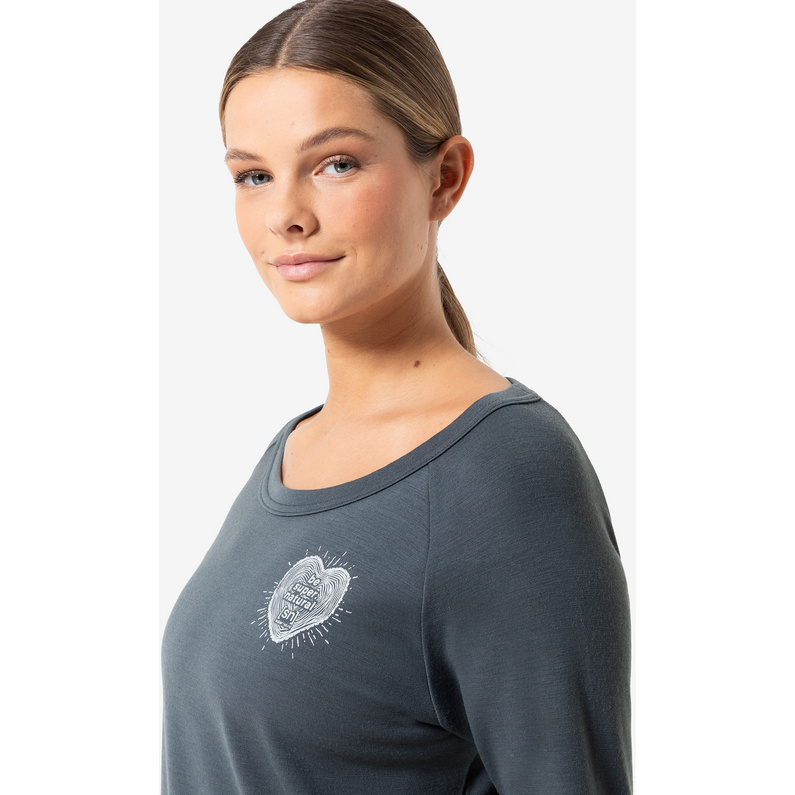 Super.Natural Damen Little Heartwood Crew Pullover