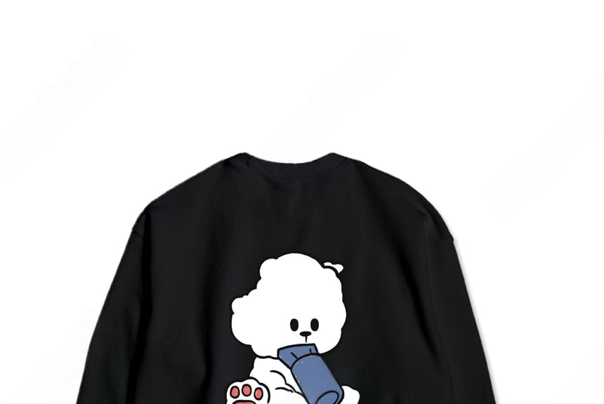 SeoulPop - Losse sweatshirt met puppyprint