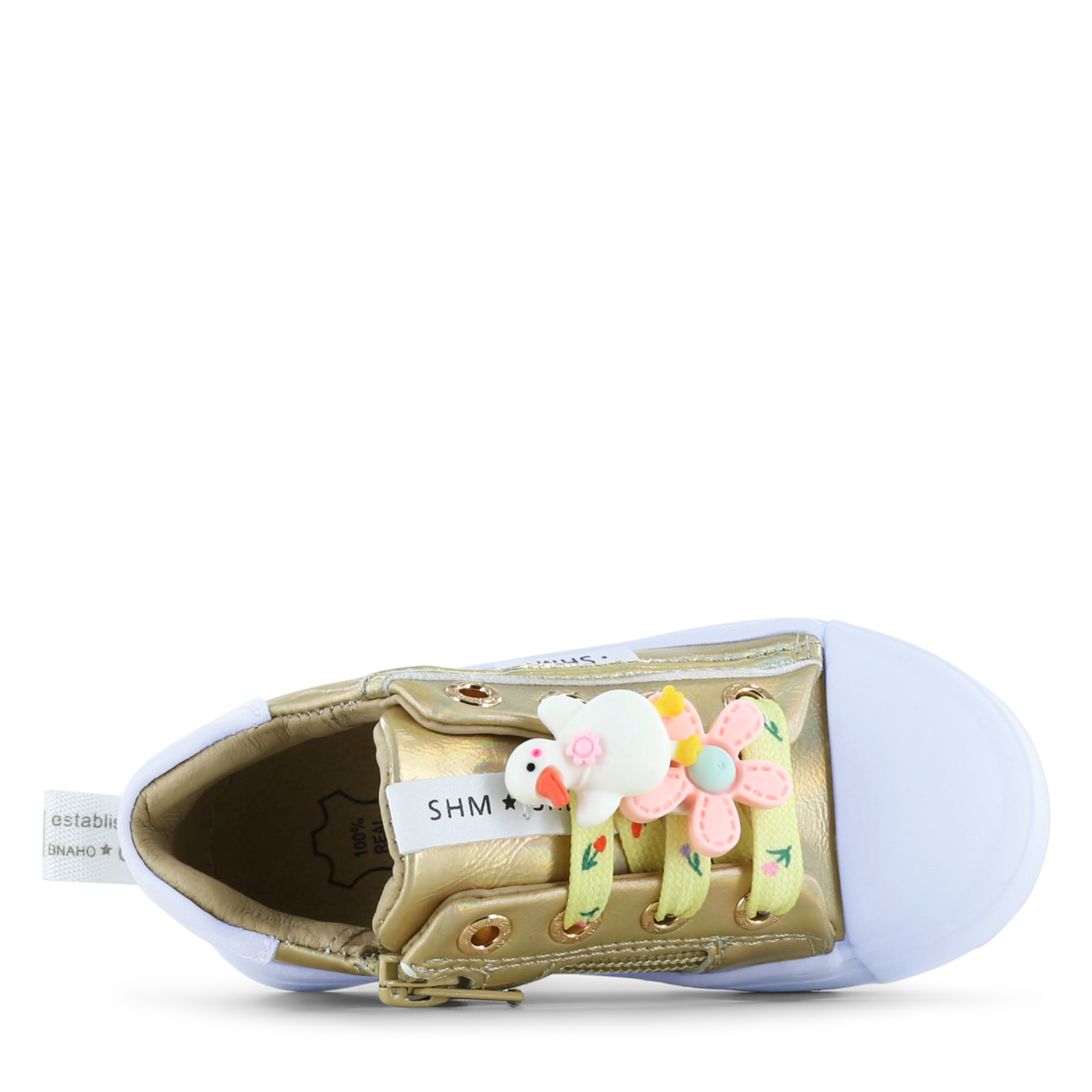 Shoesme metallic gouden sneaker  | Meisjes schoenen
