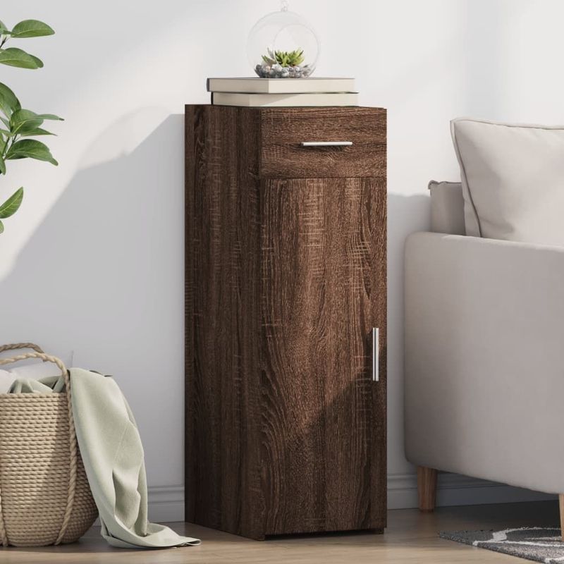 vidaXL - Dressoir - Bruin - Bewerkt Hout - 30x42,5x93 cm