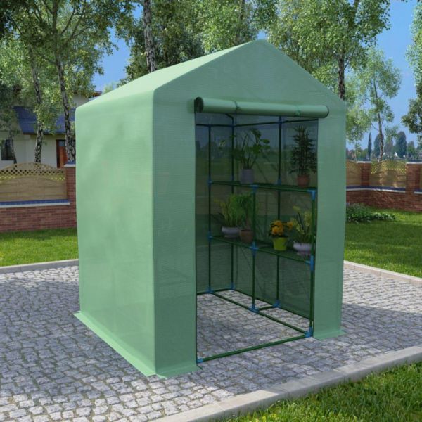 Estufa com Prateleiras 143x143x195 cm Aço - 48167