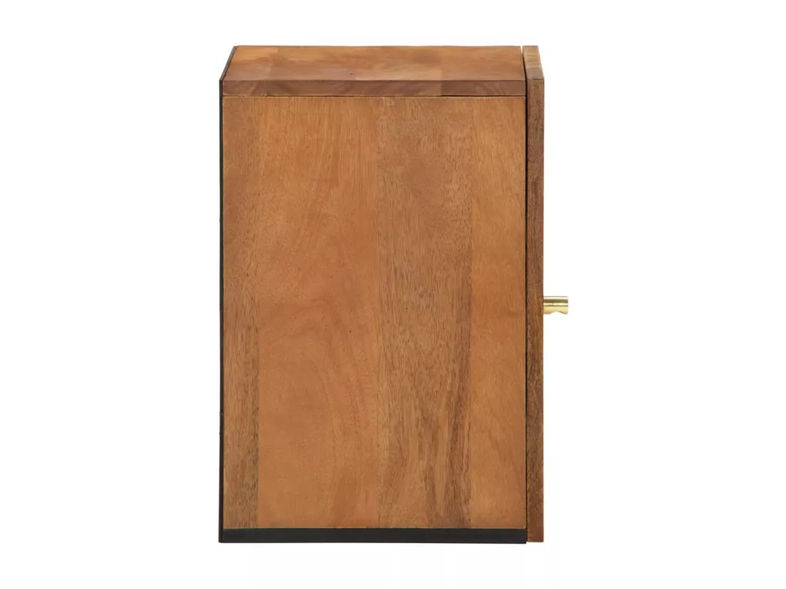 Armoire de salle de bain murale 38x33x48cm bois massif manguier