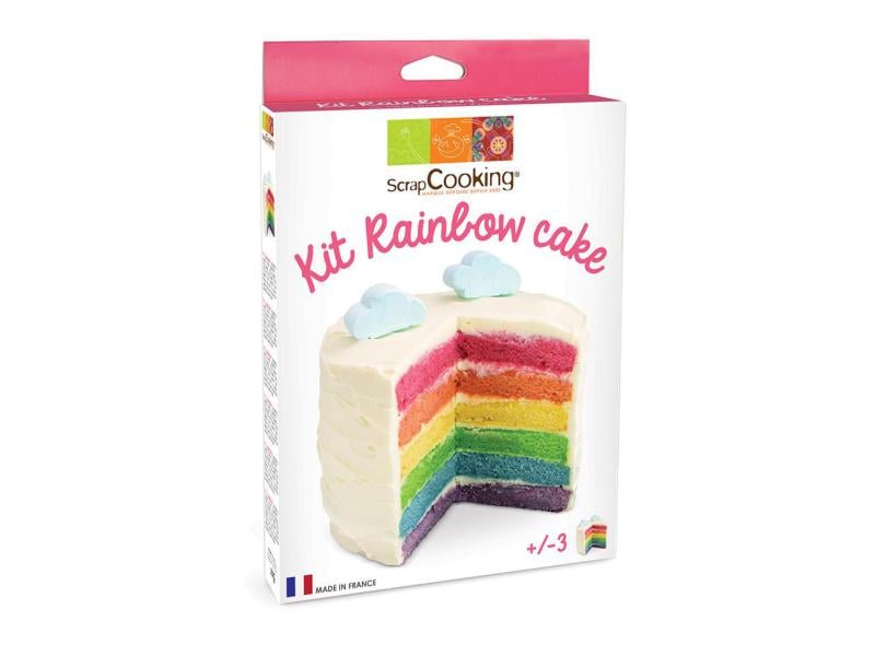 ScrapCooking Lebensmittelfarben-Set Regenbogen Cake 4 Stück Gefärbtes Backpulver
