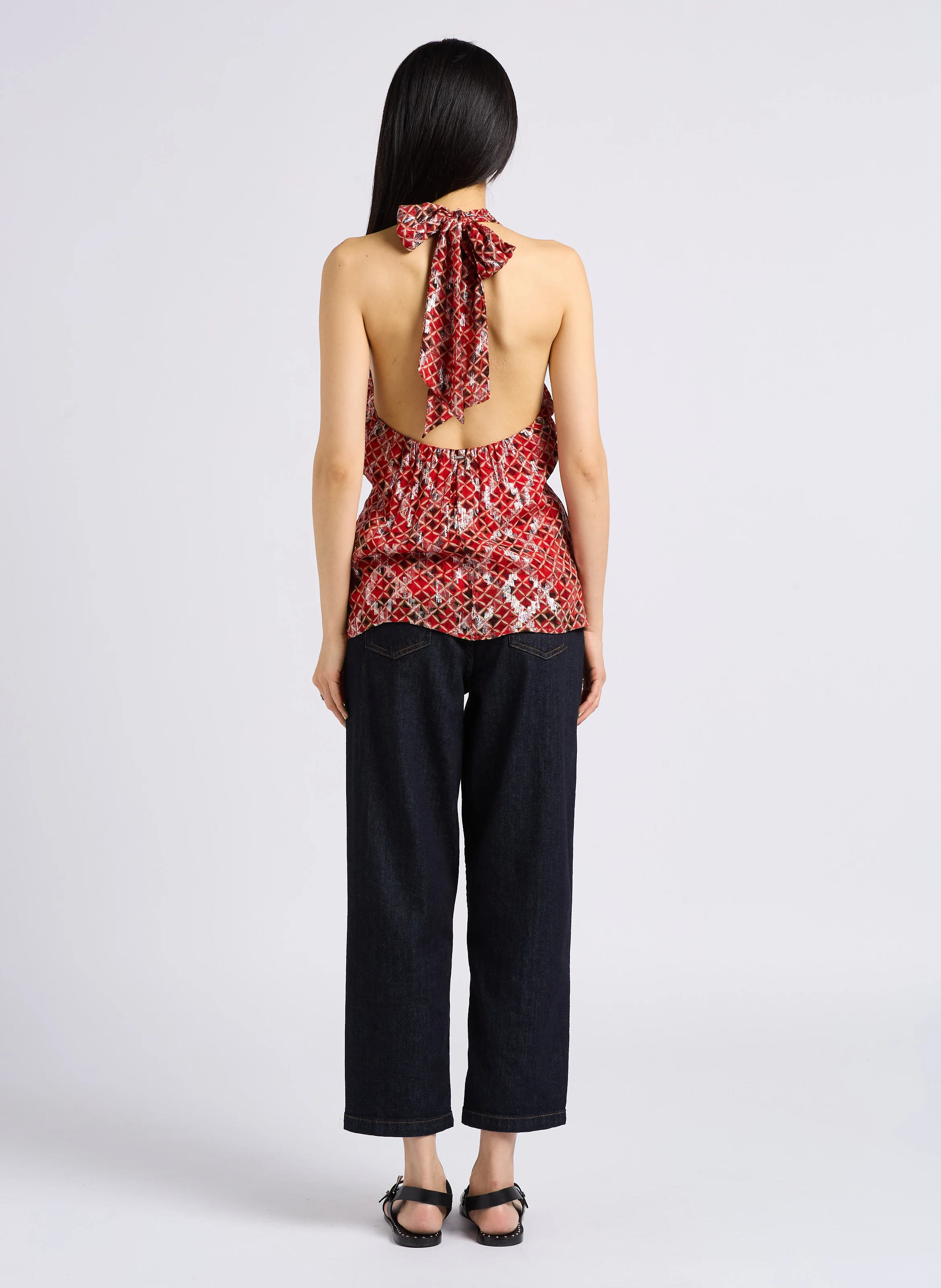 Jean droit en coton| Bleu
