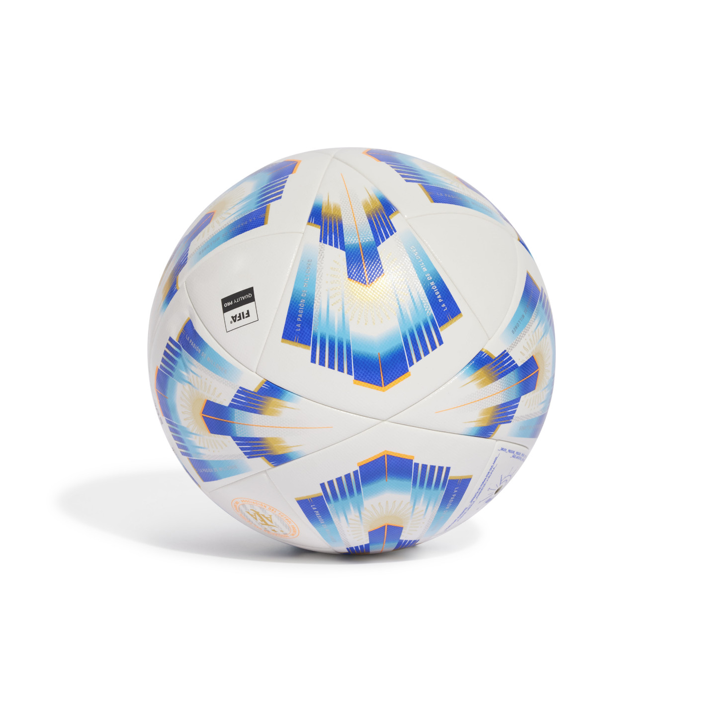 Adidas Argentinië Competition Voetbal Maat 5 Wit Blauw Goud