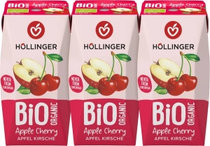 Höllinger Apfel-Kirschsaft Tetra Prisma, 3 x 200 ml