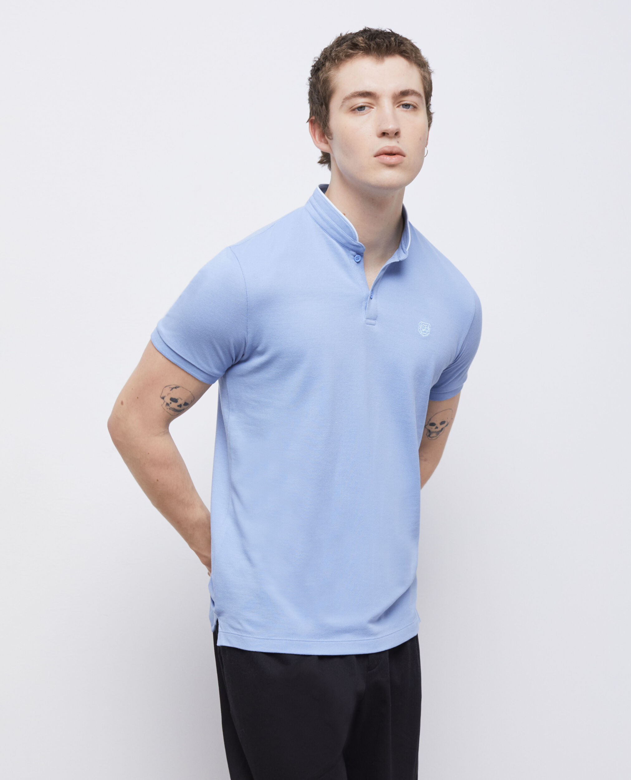 Polo col officier bleu