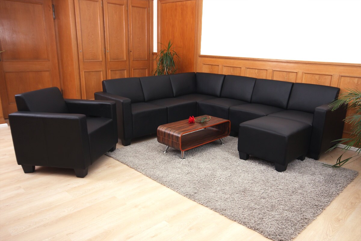 Couch-Garnitur Moncalieri 6-2 ~ schwarz