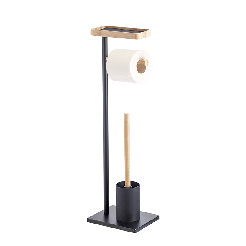Dérouleur papier WC avec 2 supports noir