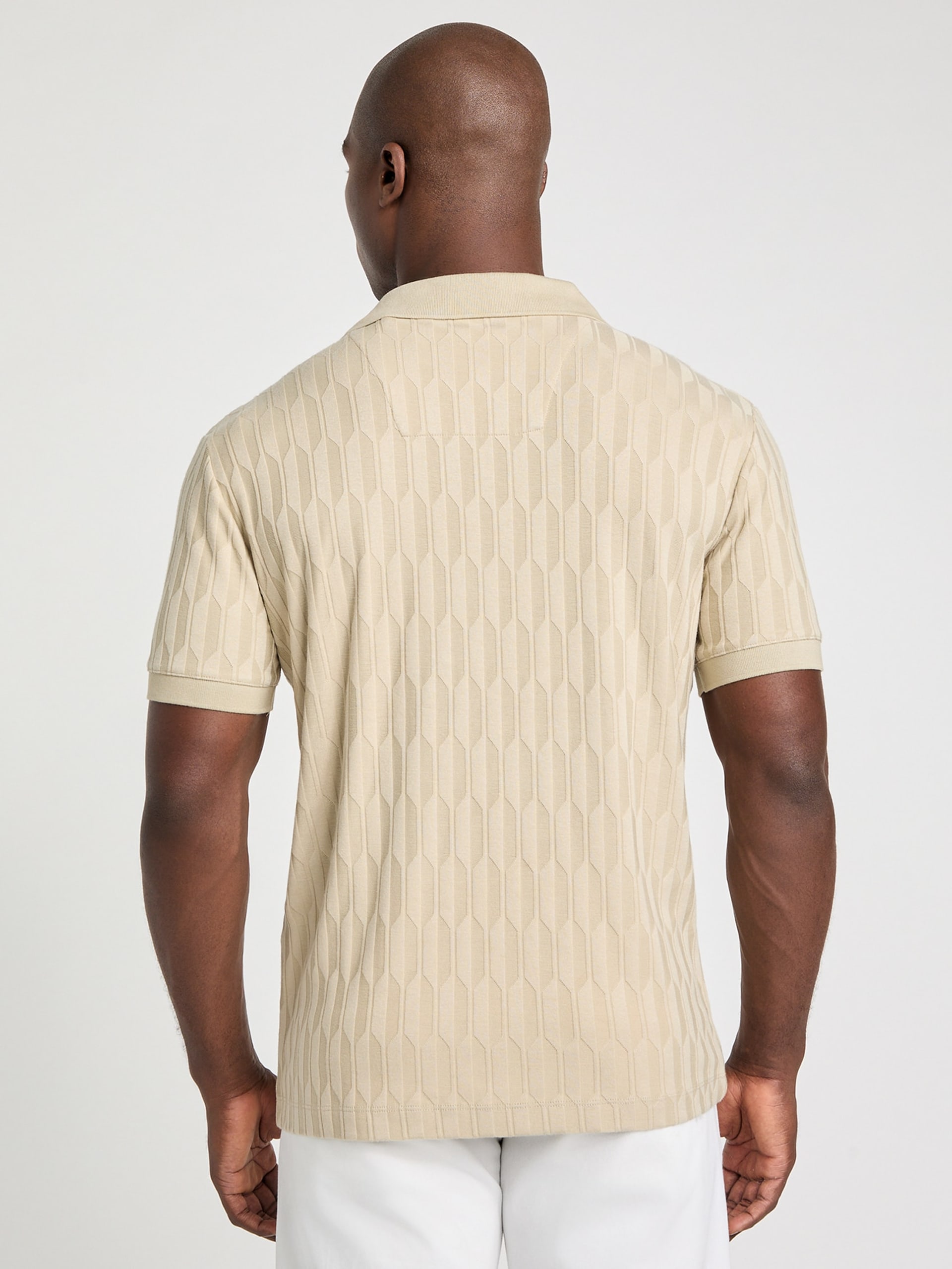 Polo de malha jacquard