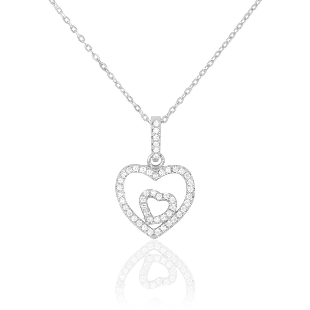 Collier Yelin Argent Blanc Oxyde De Zirconium