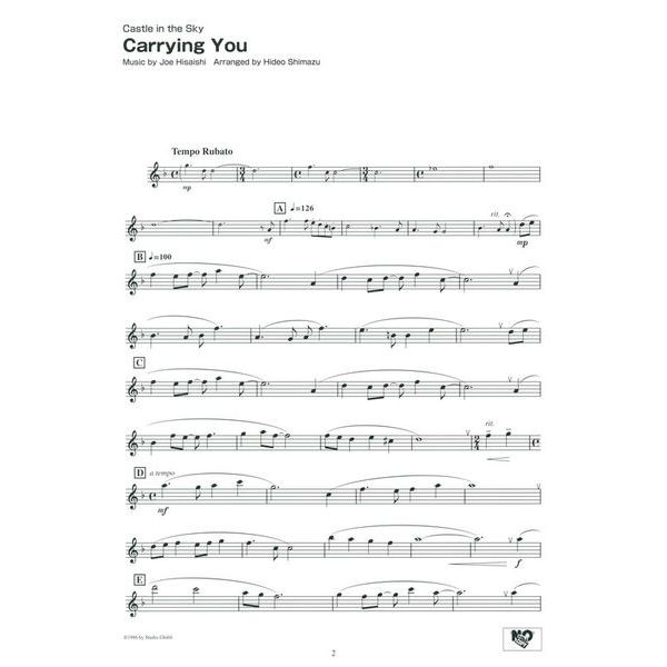 Yamaha Music Entertainment Studio Ghibli Songs Alto Sax 2
