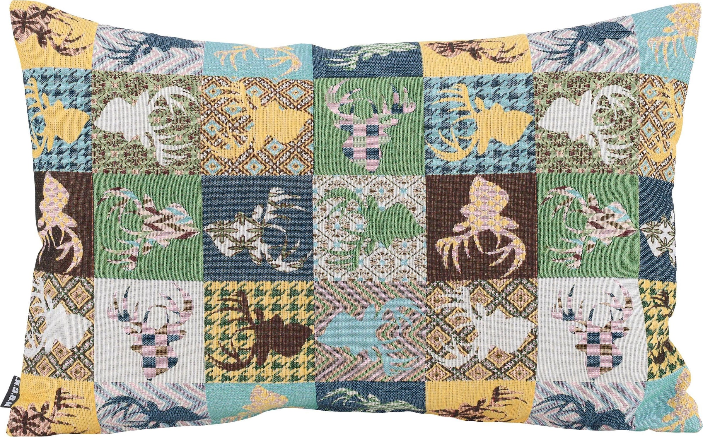 H.O.C.K. Dekokissen »Harry Hirsch Tegan Patch« mit kleinen Hirschmotiven, Kissenhülle mit Füllung, 1 Stück