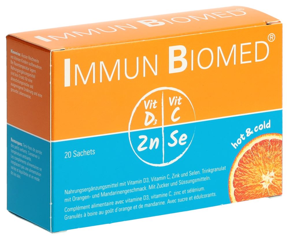 IMMUN Biomed Gran Btl 20 Stk<br>20 Stück, Beutel, Granulat zur Herstellung einer Lösung zum Einnehmen