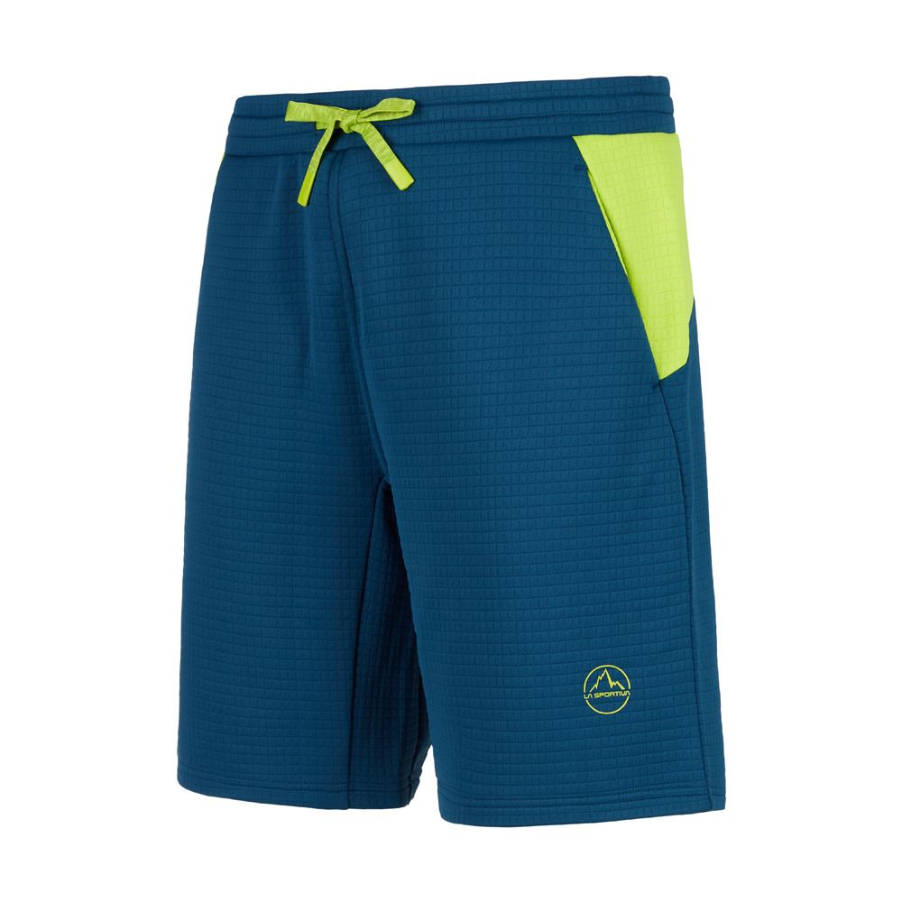 La Sportiva TECHNIQUE - Short Homme storm blue/lime punch