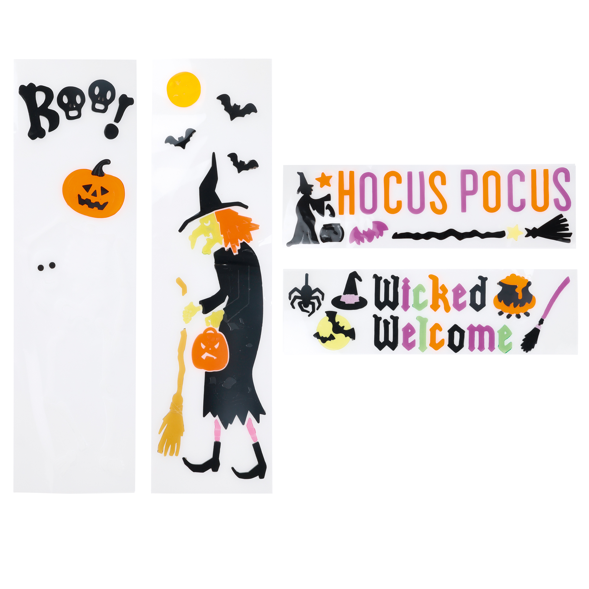 Halloween-Fensteraufkleber - 4-fach sortiert