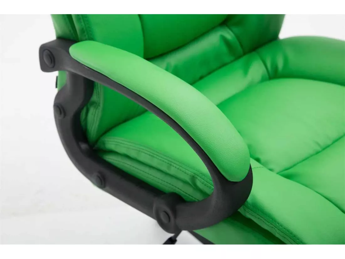 Chaise de bureau - Similicuir & Noir - Vert - XL Sparta