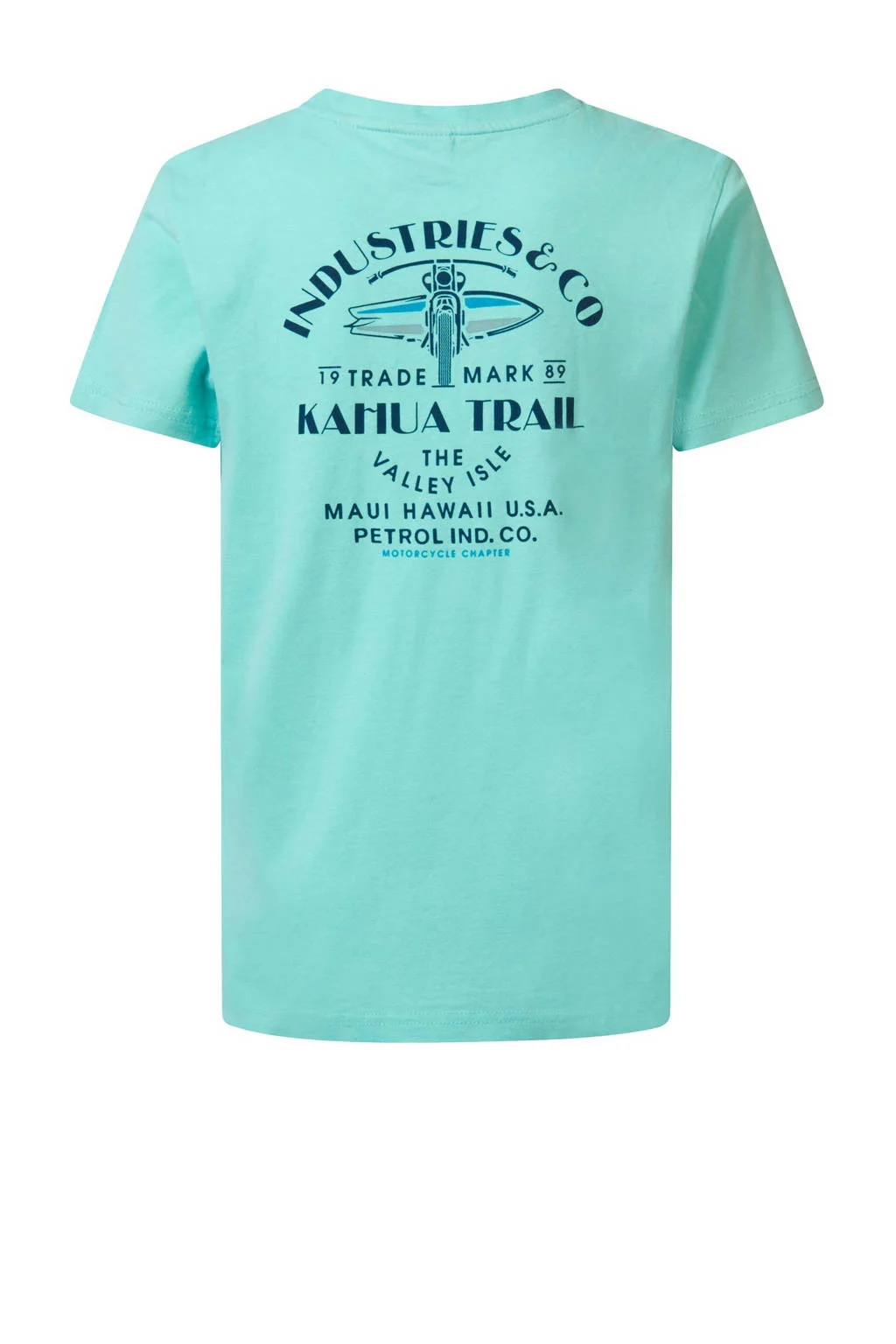 Petrol Industries T-shirt aqua blauw