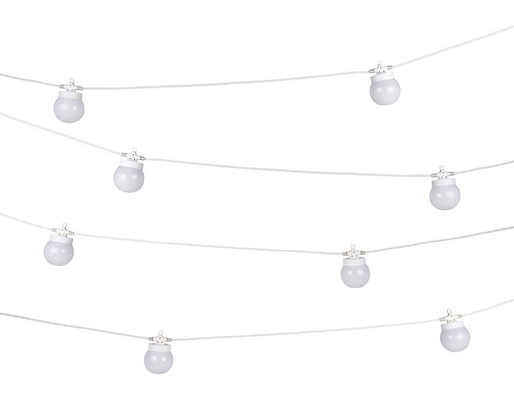 Guirlandes lumineuses LED intégrée Magliano 10 boules IP44 GoodHome blanc 12m