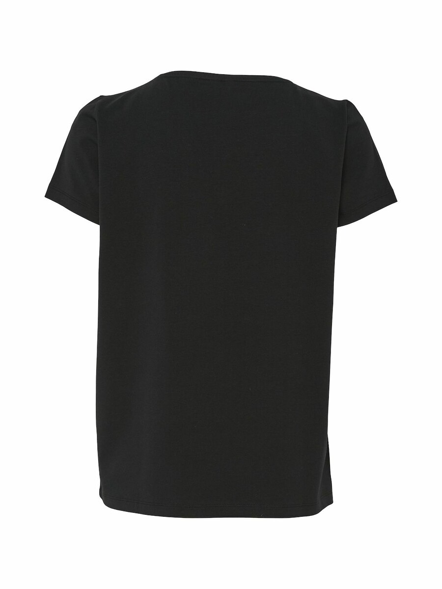 PEÇAS<br>Camiseta com decote em V e bordado de coração