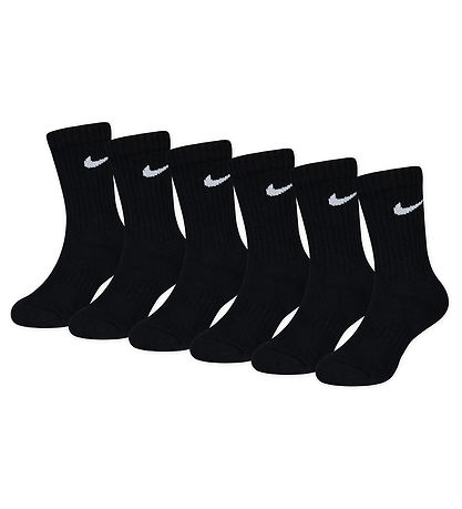 Nike Strømper - Cushioned - Dri-Fit - 6-pak - Sort