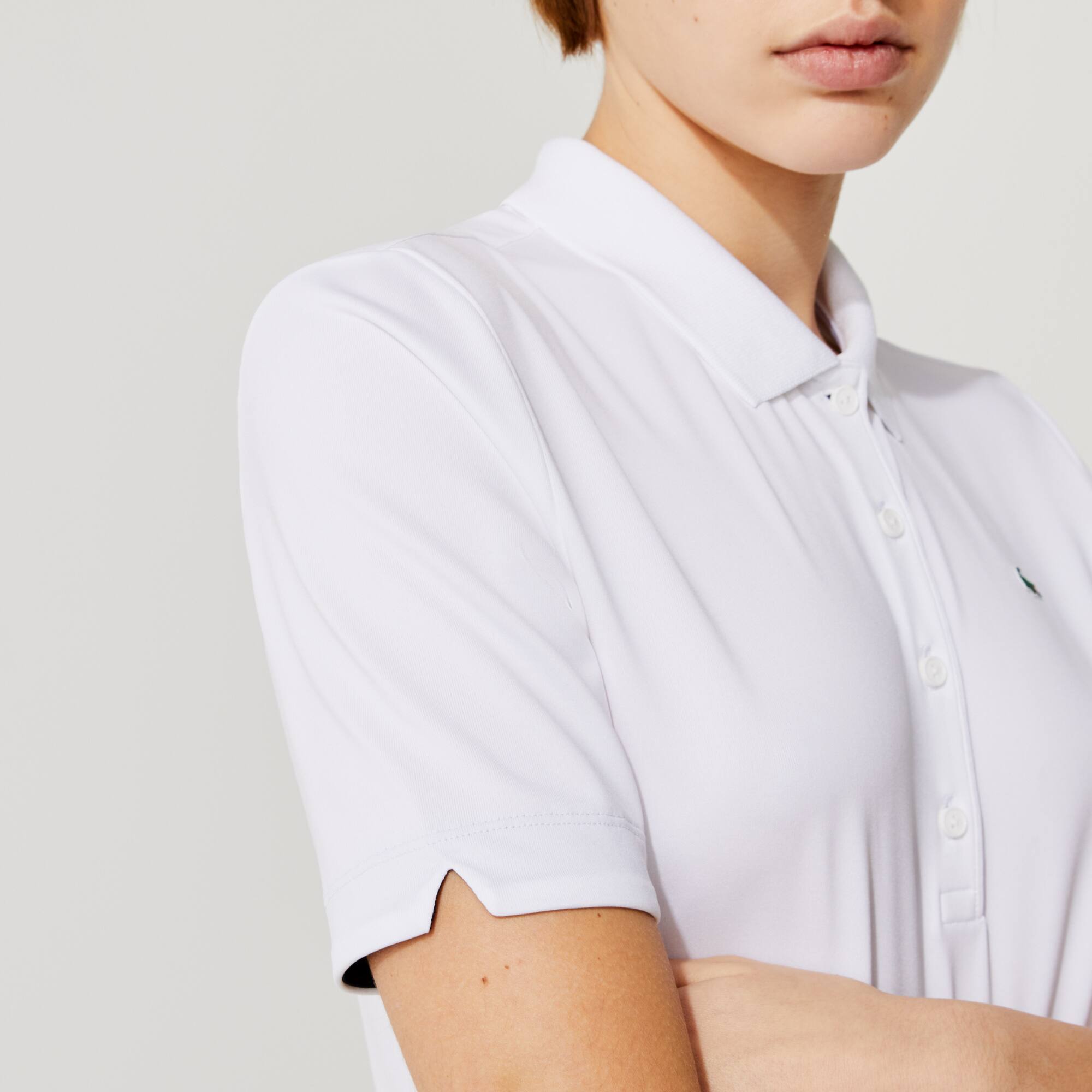Polo Golf Lacoste SPORT stretch et respirant Manches Courtes - Blanc - Lacoste - Femme