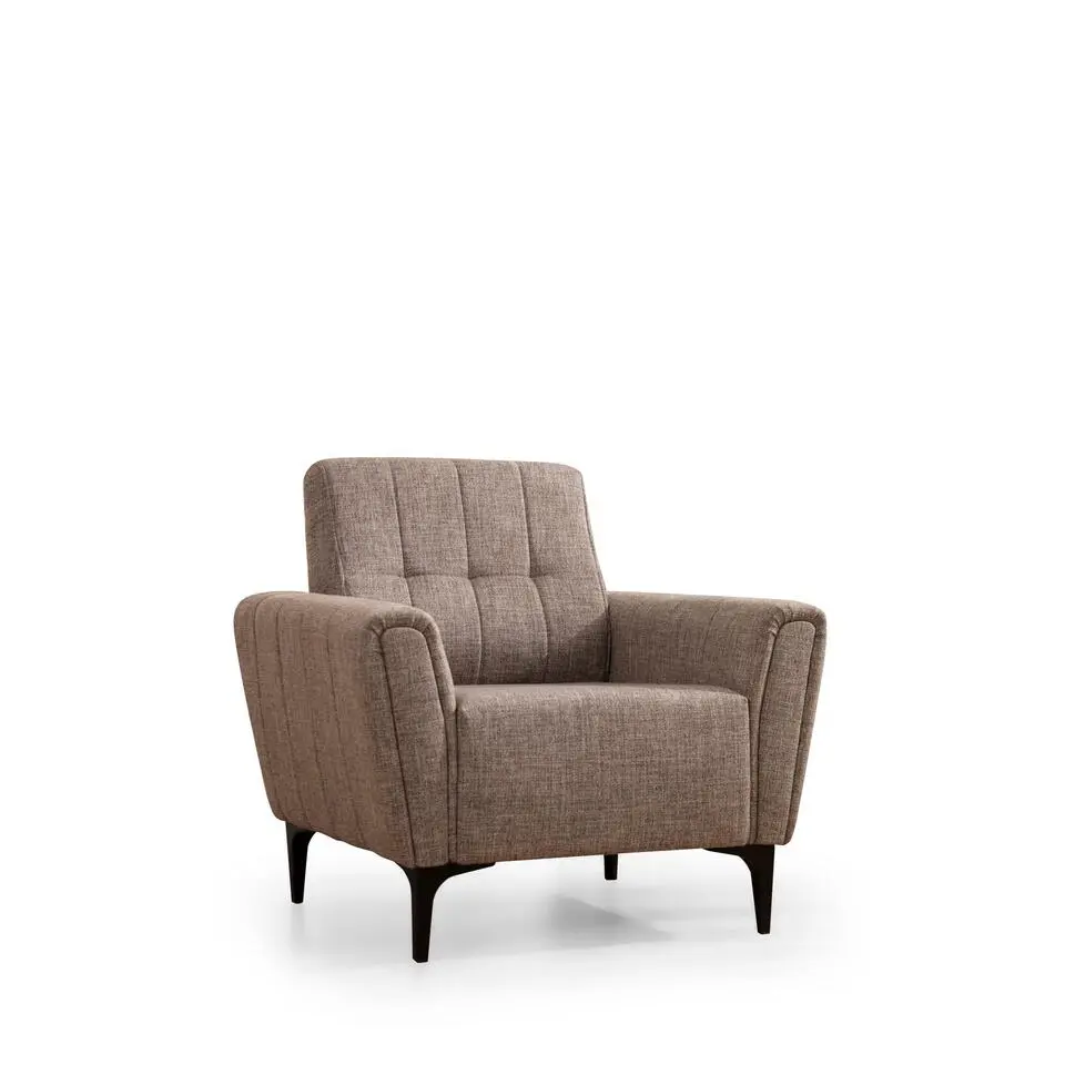 Fauteuil Lichtbruin Stof - Zithoogte 43cm - 90x95x77cm - Hamlet