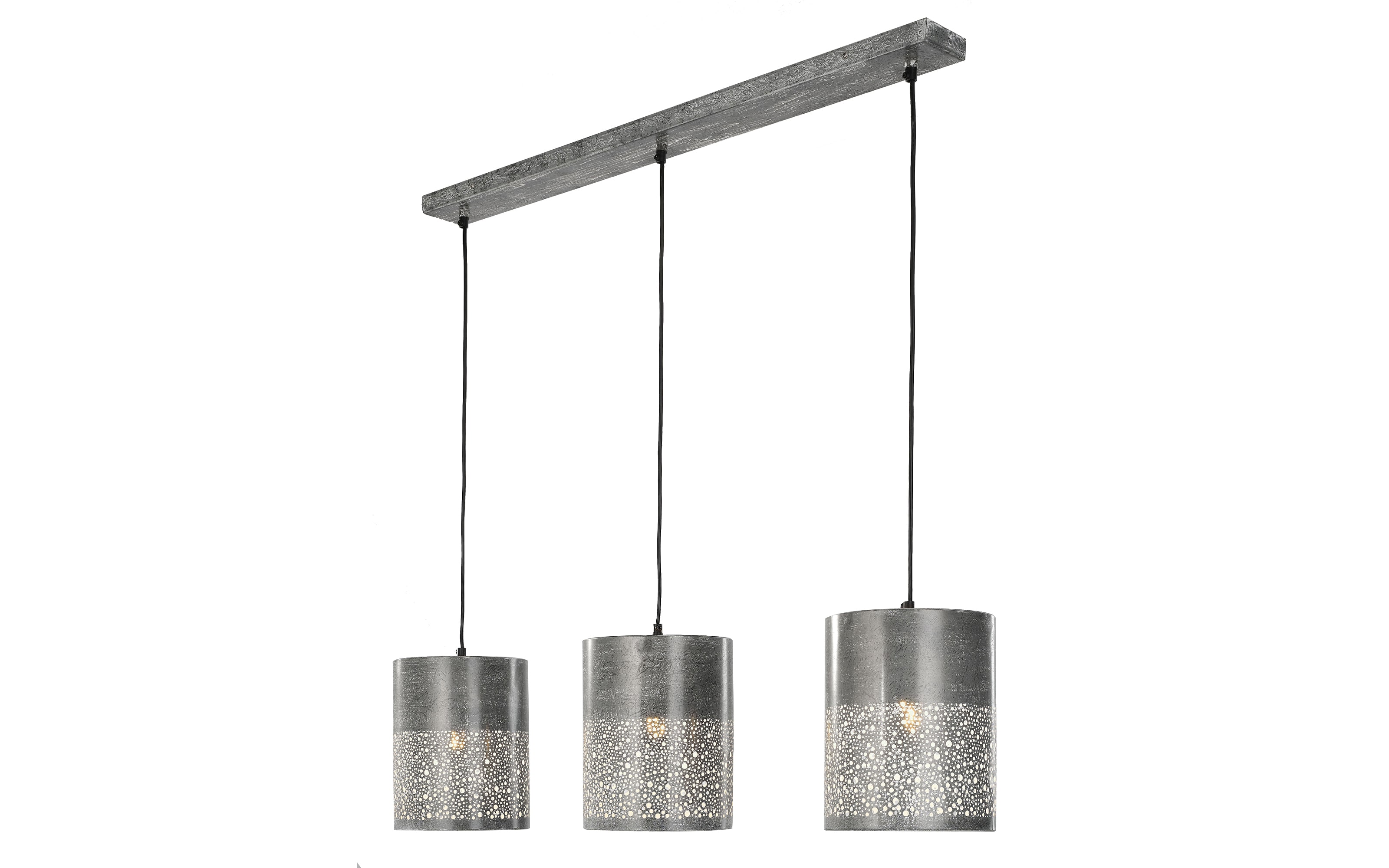 Pendelleuchte Rusty, grau, 100 cm