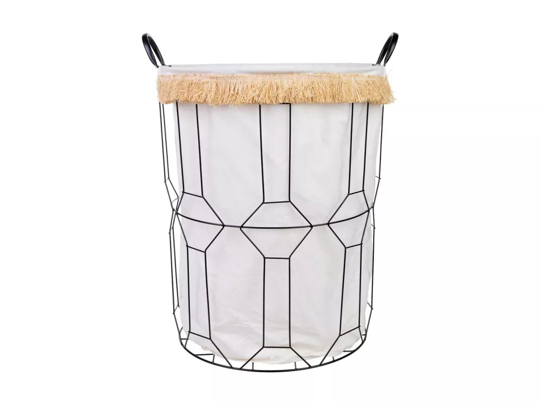 Panier à linge en métal et tissu D45x56/63