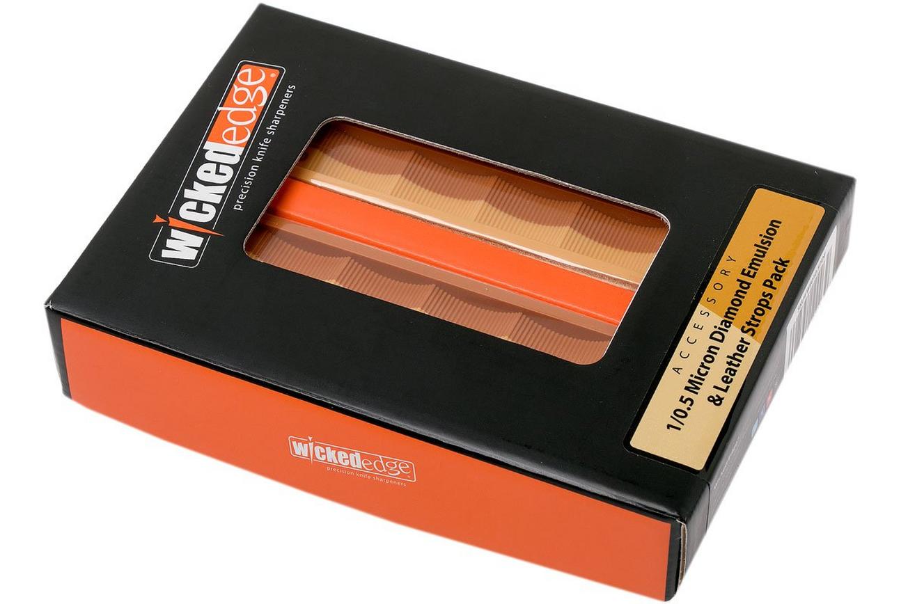 Wicked Edge leren strops, 1 en 0.5 Micron Poly Diamond Emulsion