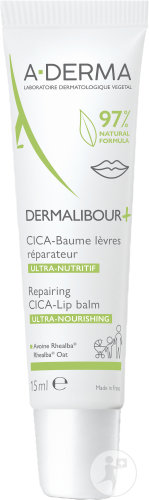 A-Derma Dermalibour+ Cica Baume Lèvres Réparateur Ultra-Nutritif  Lèvres Irritées Et Gercées 15ml