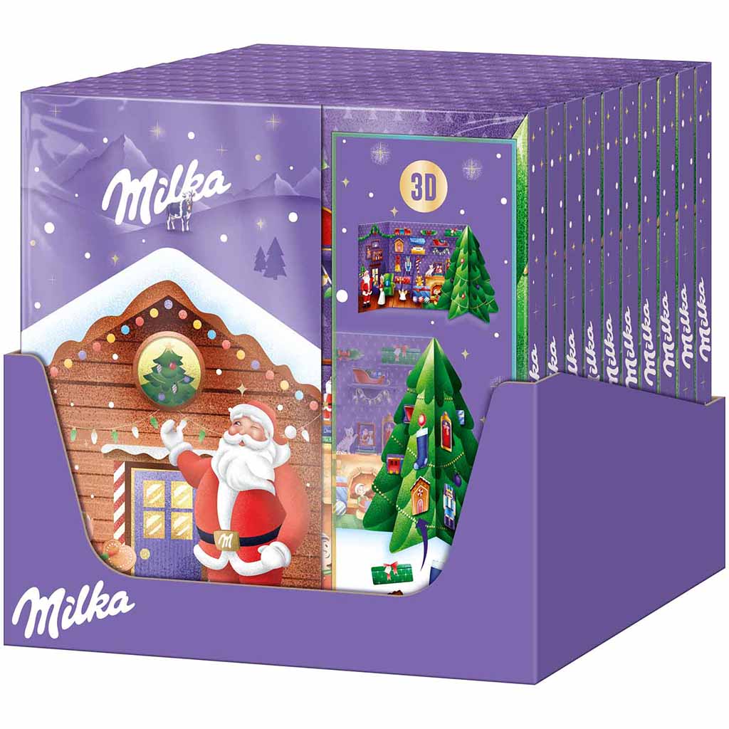 Milka 3D Bastel Adventskalender 163g MHD:31.3.25