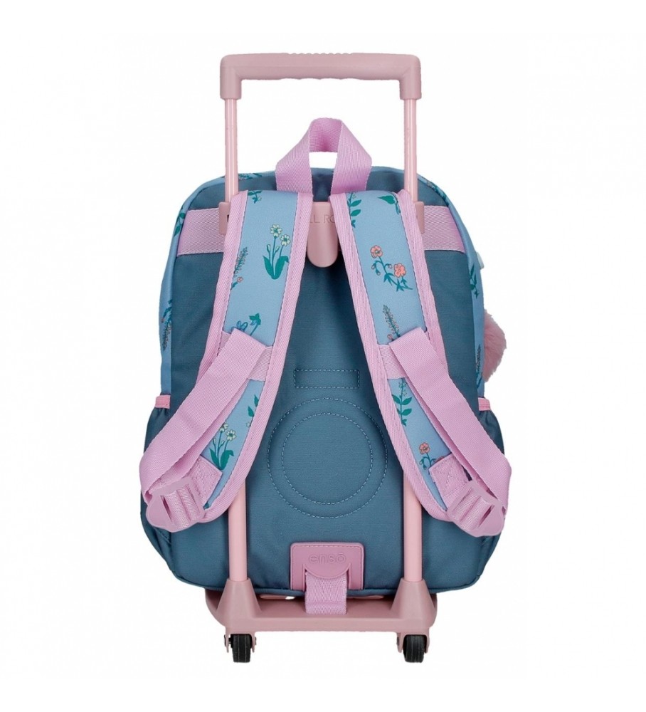 Mochila para Carrinho de Bebê Enso We Love Flowers com Carrinho Rosa