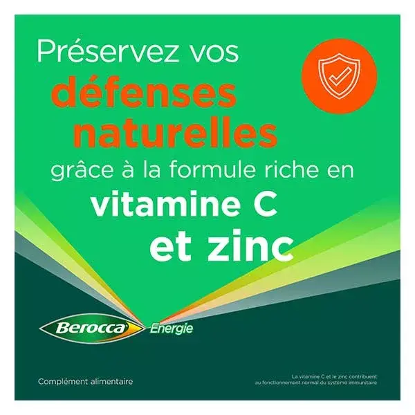 Berocca Energy Vitamina B e C Magnésio Zinco 40 comprimidos