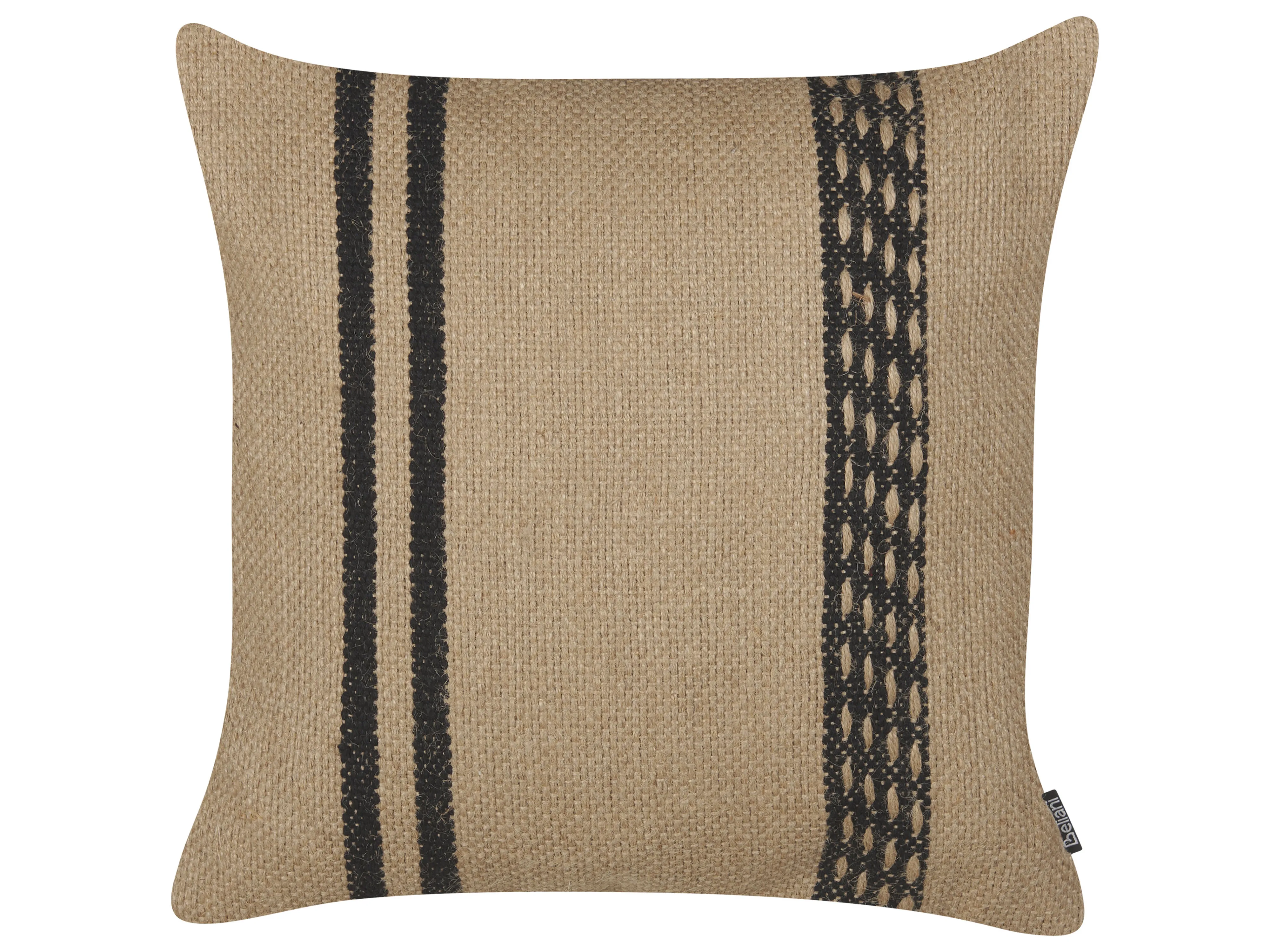 Set van 2 sierkussens DESALIX Jute 45 x 45 cm Beige gestreept