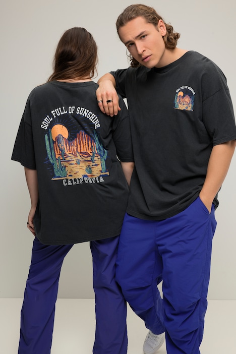 T-Shirt, oversized, Print, Rundhals, Halbarm, Unisex